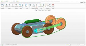 Robot ARES avec les chenilles en position de franchissement (version projet)