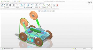 Robot ARES avec les chenilles repliées (version projet)